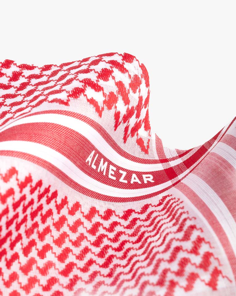 الميزار شماغ احمر انيق