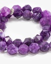 Purple Diamond Cut Amethyst Rosary