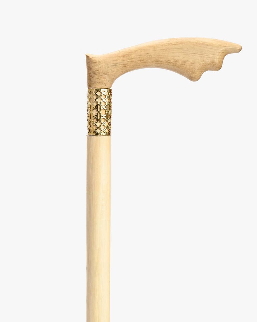 عصا عكاز خشب لوز طبيعي 