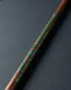 عصا عكاز خشب صاج طبيعي ملاكيت فاخر مقبض طولي يدوي