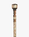 عصا عكاز قصير خشب ايبانوس بصدف طبيعي